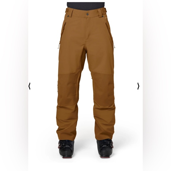 NWT Men's Flylow Chemical Ski Snow Pants XXL in Rye Articulated Knee F10-75